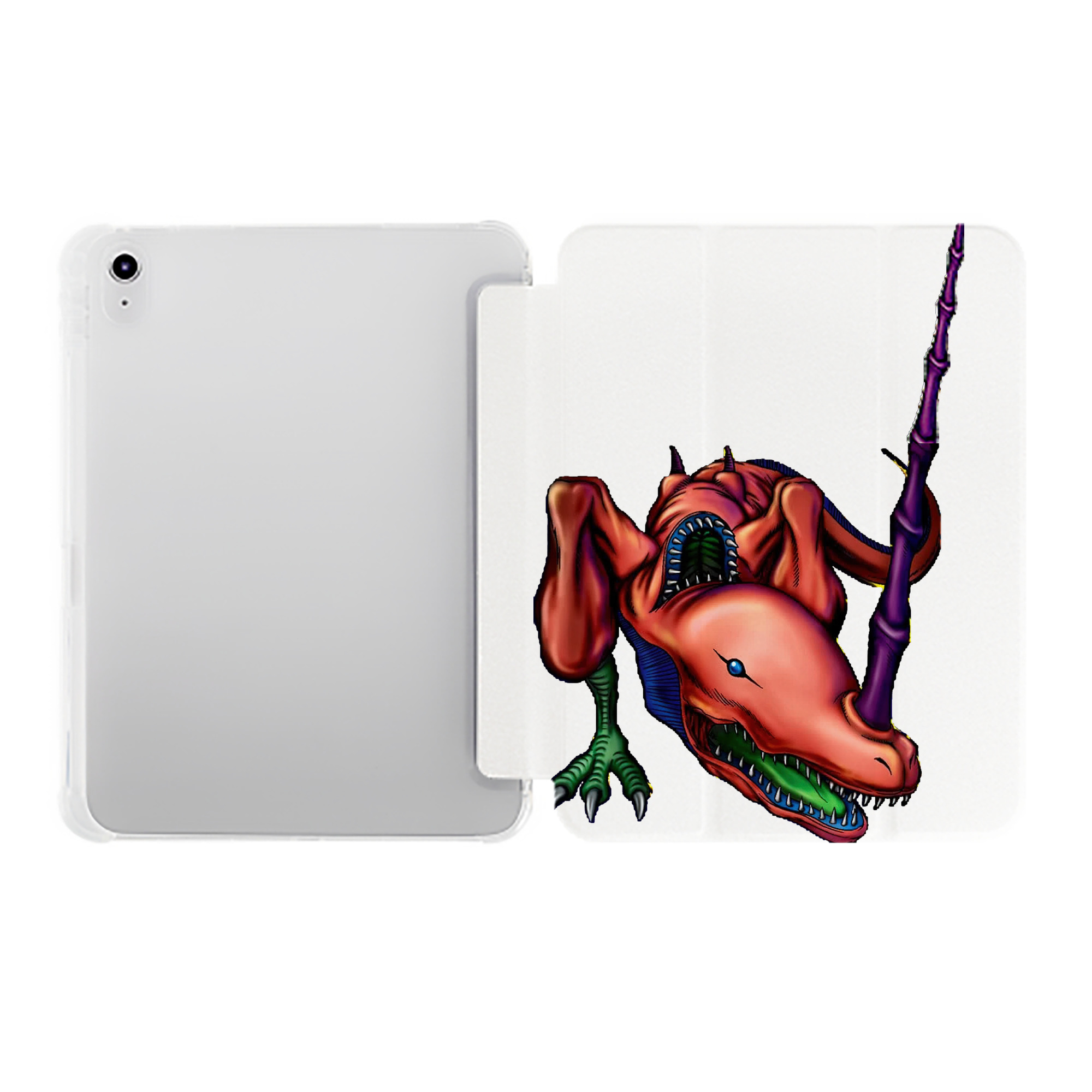 （画像用） 遊☆戯☆王 Yu-Gi-Oh! IPad ケース ペン収納付き 三つ折りスタンド PUレザー×シリコン 対応機種9.5/10.5/10.9インチ